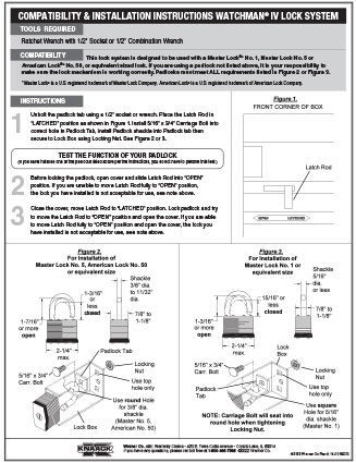 KNAACK Watchman IV Lock Install Instructions